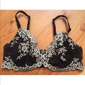 Wacoal 34D Black Lace Bra
